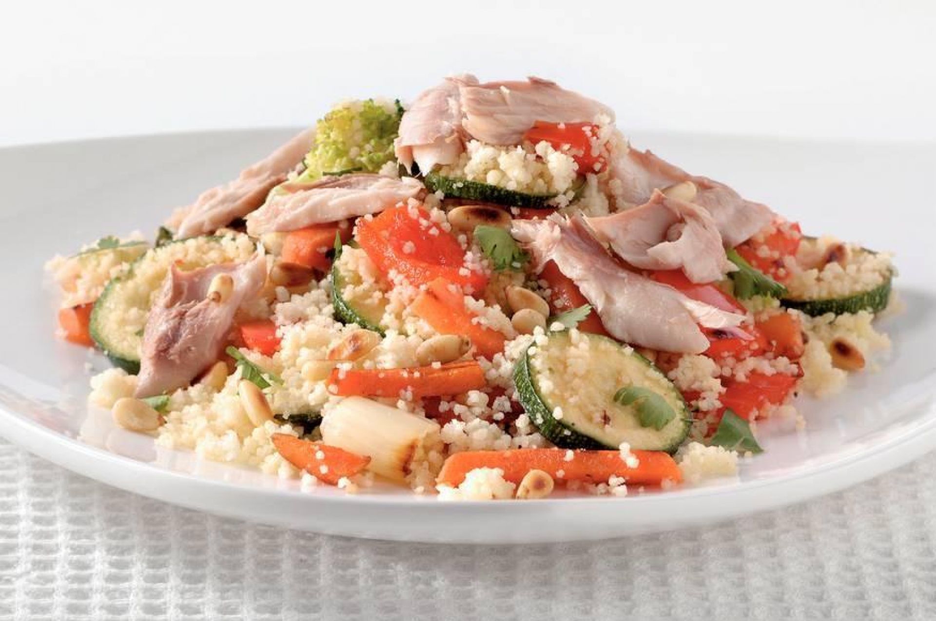 Eiwitrijke maaltijd: Couscous met groente en vis